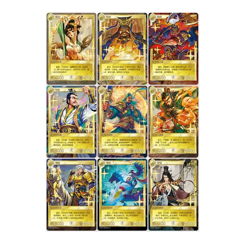 KAYOU Genuine Three Kingdoms Series1 Shui Yu Zheng Feng Liu Bei Cao Cao Sun Quan YJ/DJ/QY/SQ/Q/CC/Z/JR/BZ Anime Collection Card