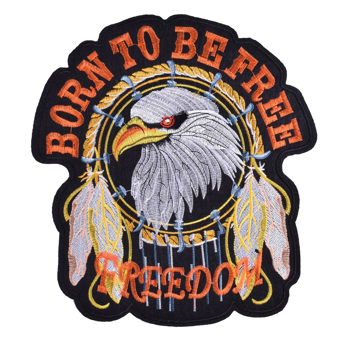 Eagle Embroidery Patches Large Biker Patches On Clothes Badges Embroidered Patch Jacket Coat Accessories