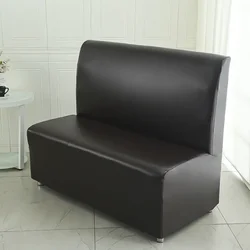 Stretch Armless Sofa Cover Waterproof Hotel Full Sofa Couch Slipcovers Bar Cafe PU Leather Elastic Sofa Slipcover Home Decor