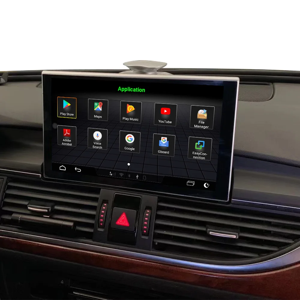 راديو سيارة بنظام أندرويد 13 مع ذاكرة وصول عشوائي 8 جيجابايت وذاكرة تخزين 128 جيجابايت، شاشة 9 بوصات لسيارات أودي A6 C7 2012-2018، مشغل دي في دي للسيارة مع نظام ملاحة وكاربلاي، وحدة رأسية للسيارة