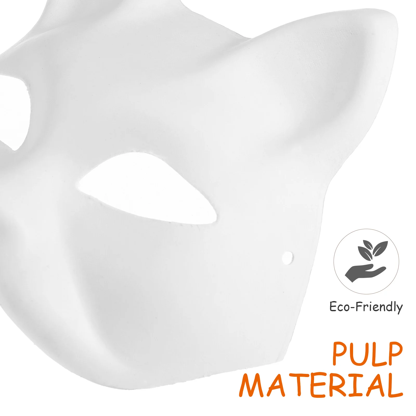 

15pcs Blank Masks For Kids Diy: White Craft Pulp Animal Face Masks Halloween Party Costume Accessories Plain Cat Mask Supplies