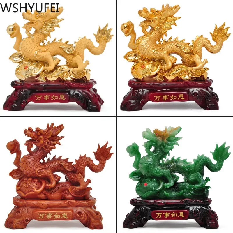 

1pcs Dragon Decoration Feng Shui Lucky Crafts Home Living Room Entrance TV Cabinet Office Table Decoration