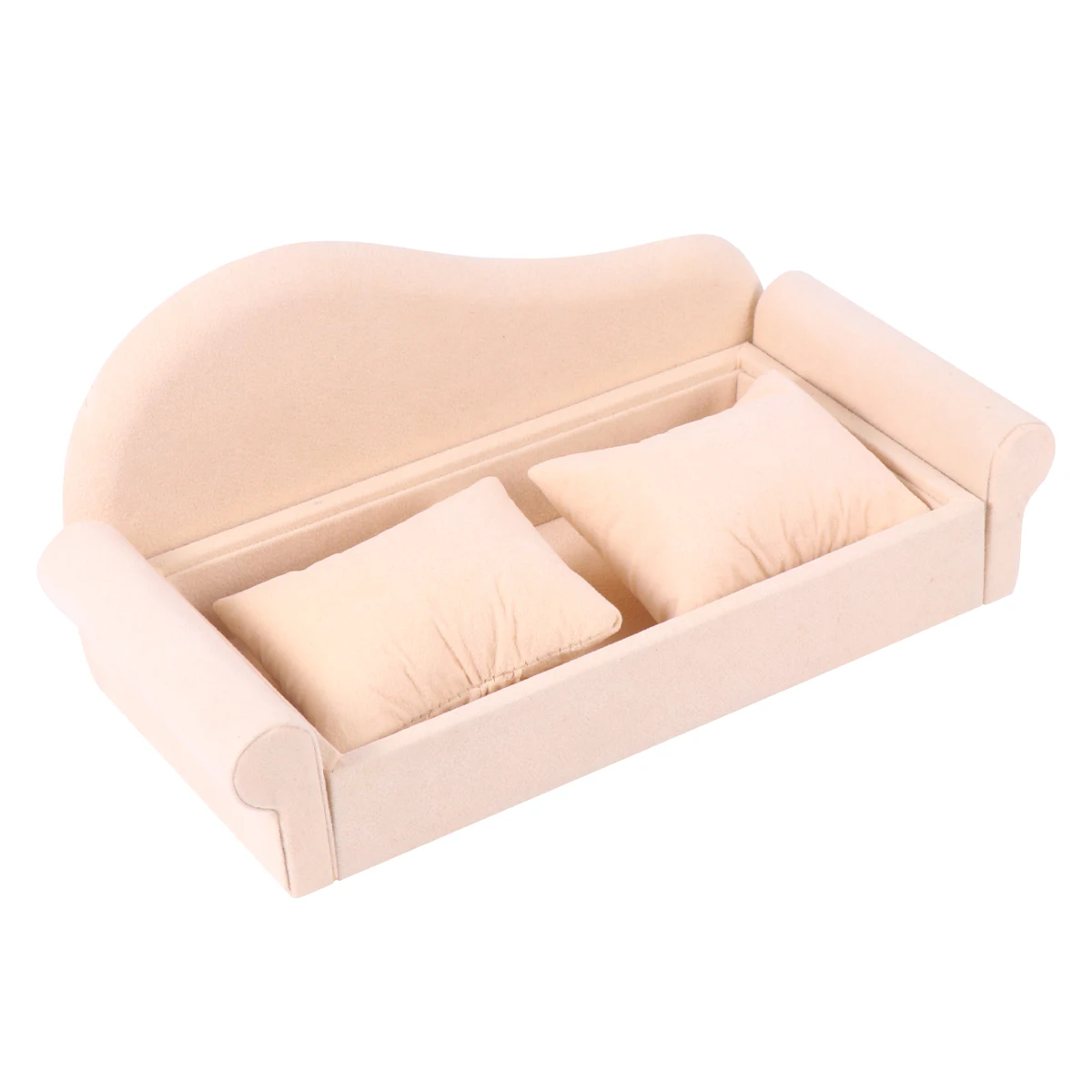 Portable Jewelry Box for Pendants Watches Bracelets Sofa Shaped Flannelette Display Holder ganizer Home Decor Gift