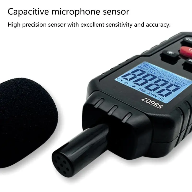 

652F Измеритель уровня звука Цифровой портативный измеритель уровня шума Sonometros Измеритель уровня звука 30-130 дБ Децибел