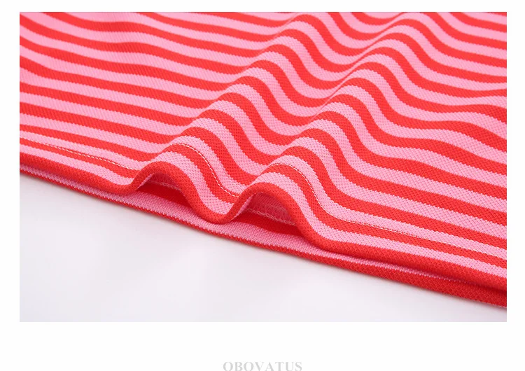 Elegantes gestreiftes Kinderkleid mit Erdbeer-Motiv für Mädchen, neues Design, kurzärmeliges Polokleid, lässige Baumwoll-Sommerkleidung für Kinder – Detail 16