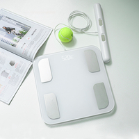 Smart Body Composition Scale 8 Electrodes Bioimpedance Scale Smart BMI Scale LED Digital Body Fat Weight Scale with Health APP