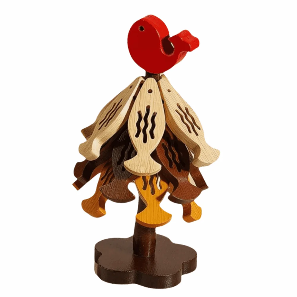 

Creative Tree-shaped Heat-insulating Mat Foldable Non-slip Heat-insulating Coasters Fish-Shaped Pad Bamboo