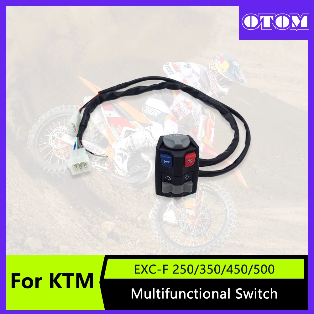 OTOM Motorcycle Accessories Combination Switch Engine Stop Kill Headlight Beam Horn Turn Signal Handlebar ON/OFF For KTM XCW EXC