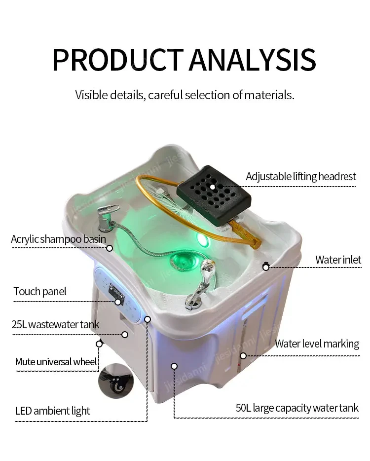Голова спа-кровать, шампунь, кресло для мытья парикмахерской, мебель для обратной промывки, портативные парикмахерские спа-раковины для профессионалов