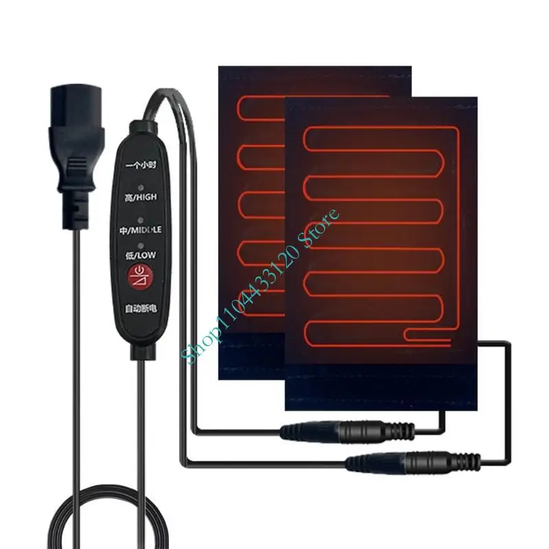 0XXD تصميم نصف غطاء مقابض تدفئة يوفر الدفء لليدين باستخدام مصدر طاقة USB للتنقل لمسافات طويلة