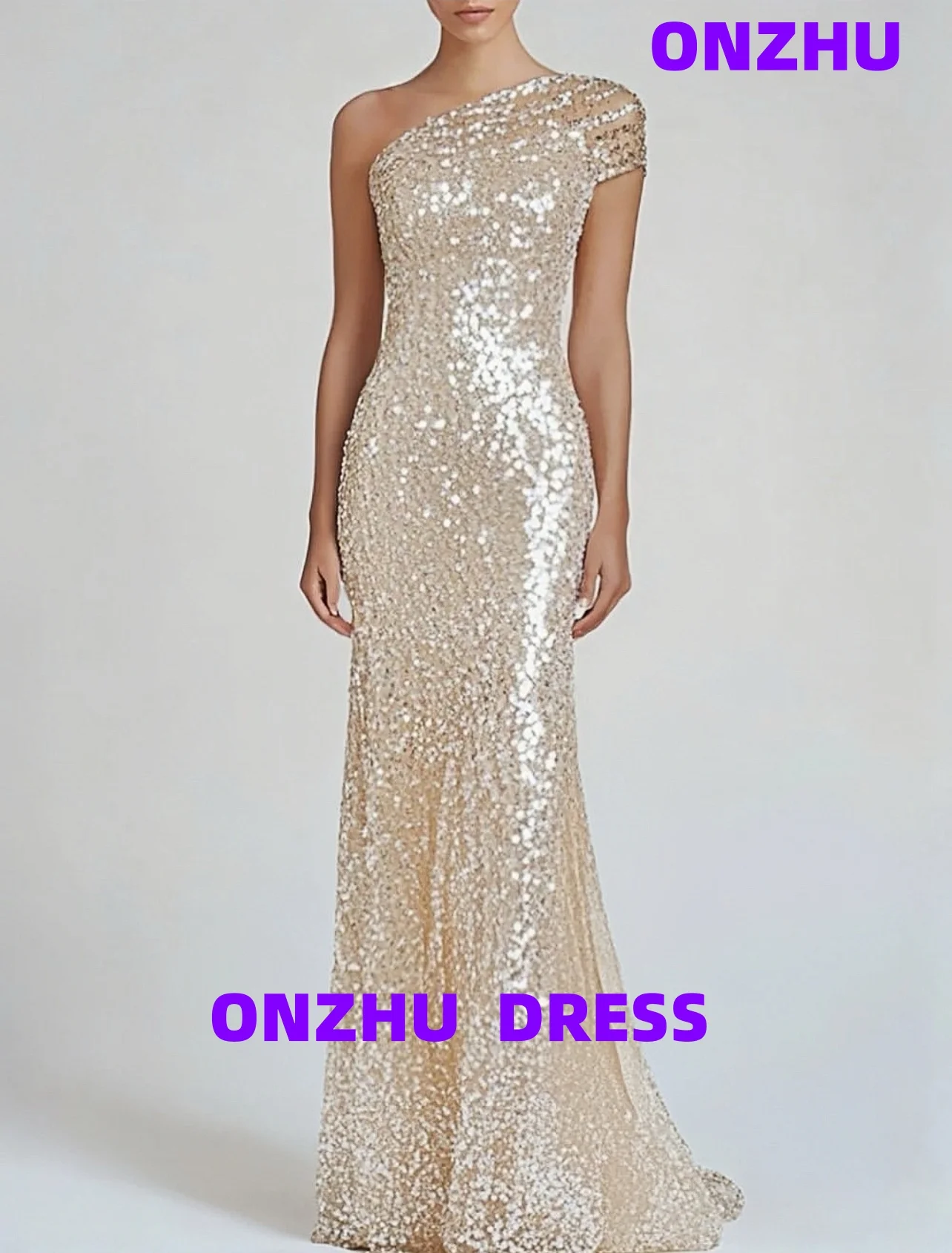 

Блестящие роскошные вечерние платья на одно плечо без рукавов Amanda's Novas, женское вечернее платье по индивидуальному заказу