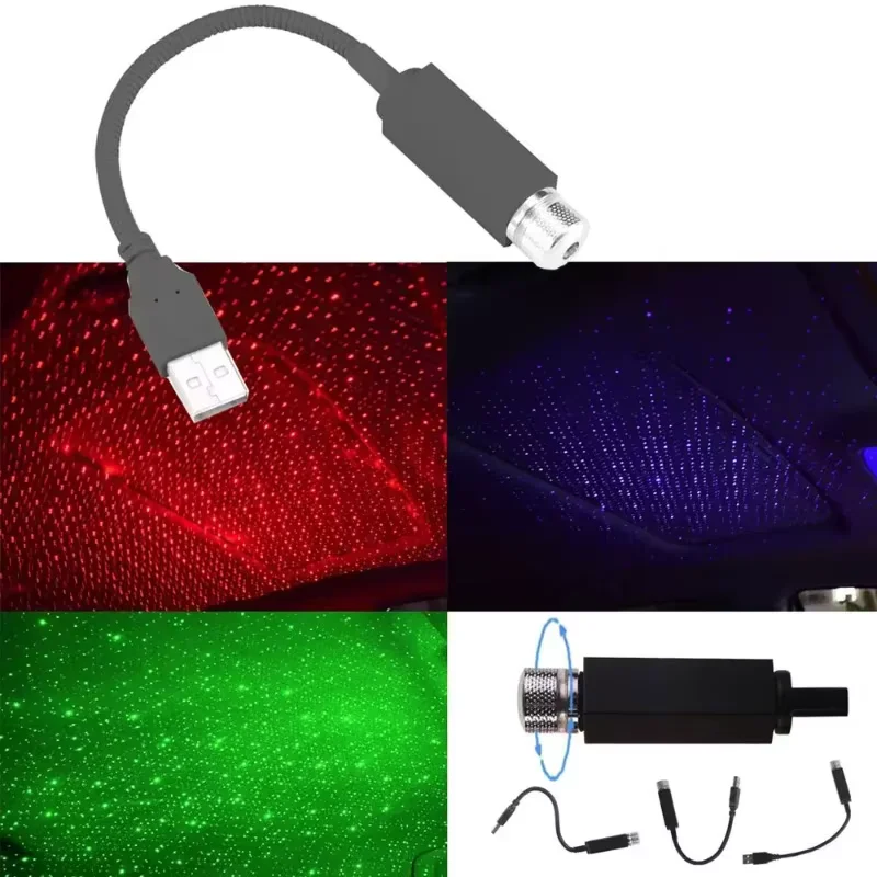 Voiture romantique LED ciel étoilé veilleuse 5V USB alimenté galaxie étoile projecteur lampe pour voiture toit chambre plafond décor Plug and Play Livraison rapide 4-6 jours Arrivée Livraison gratuite