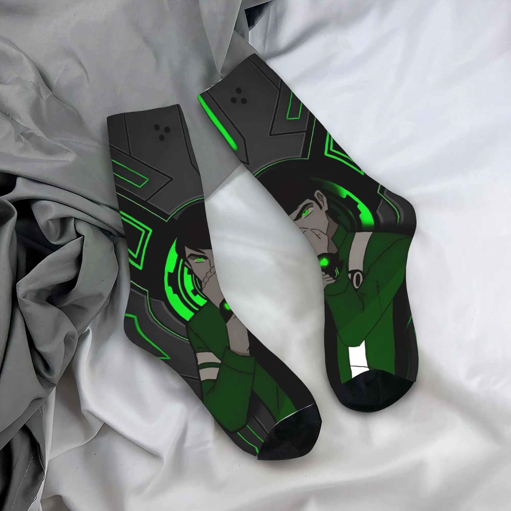 بن 10 Omnitrix Unleashed الجوارب Kawaii جوارب زوجين الدافئة لينة في الهواء الطلق جوارب رياضية الربيع الرسم عدم الانزلاق الجوارب