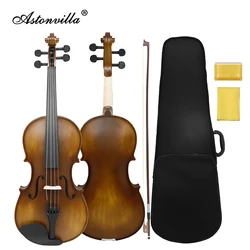 Astonvilla Viola Professional Spruce Panel Acoustic Viola Music Instrument with Case/Bow/Rosin/Cleaning Cloth Accessories