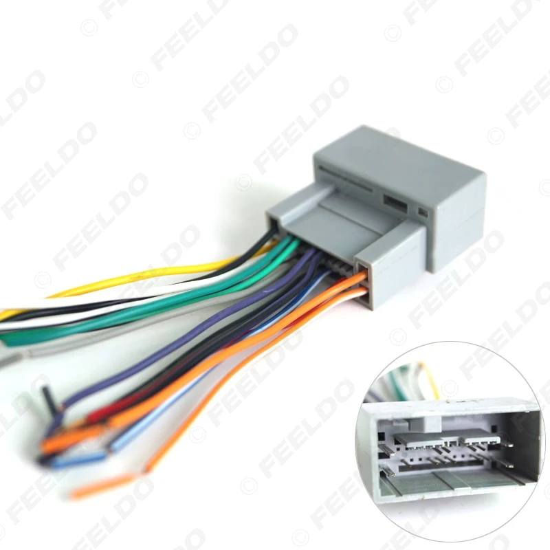 FEELDO Car Radio Audio Stereo Amplifier Interface Wire Harness Plug For Honda Install Aftermarket CD/DVD Stereo #AM2959