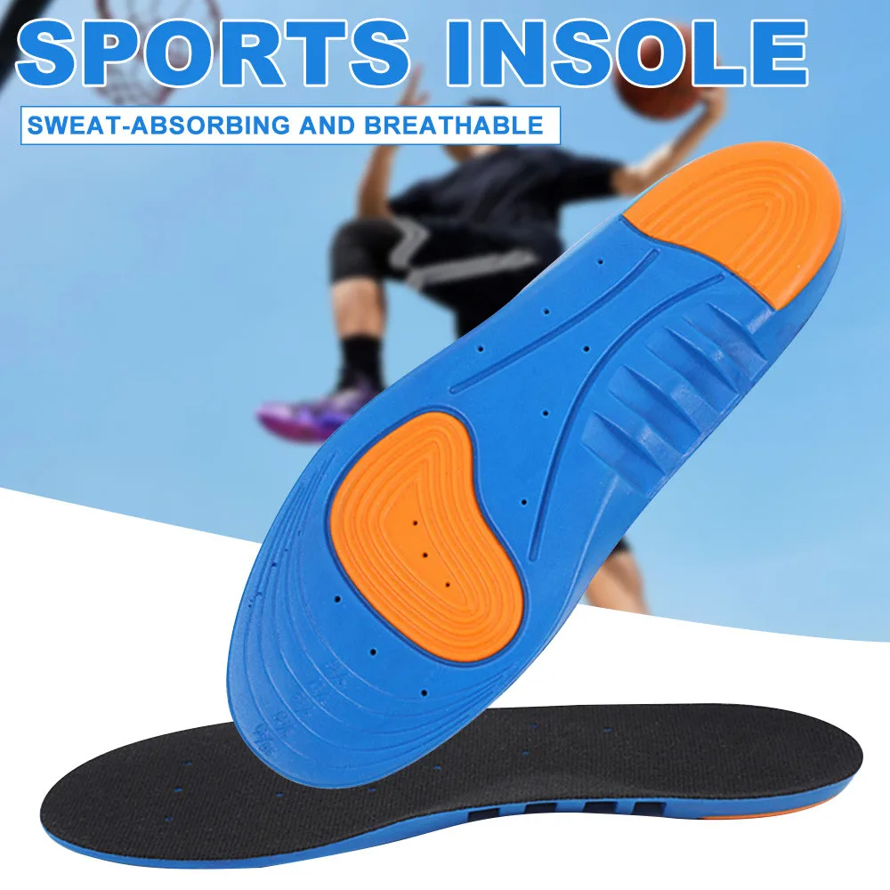 1Pair Sport Insoles Shock Absorption Deodorant Breathable Cushion Running Basketball Shoes Pad For Man Women Outdoor Insole