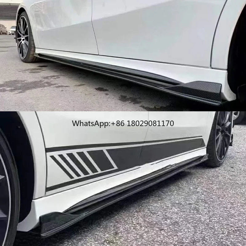 FD Division W177 A180 A200 A250 carbon fiber side skirt For Mercedes-Benz A-Class 2019-2023