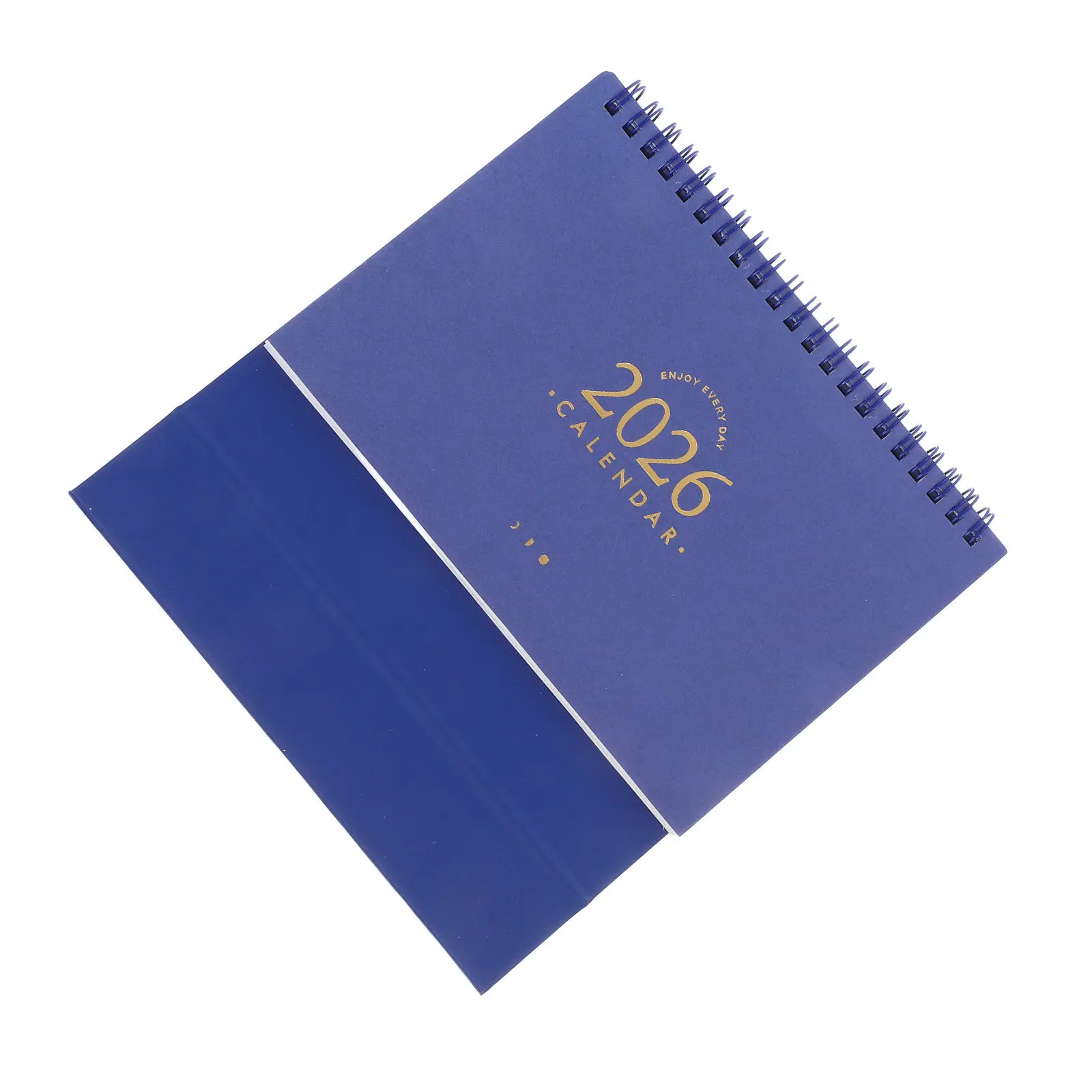 

2026 Mini Desktop Calendar Compact Standing Flip Design Twin-Wire Binding Small Desk Calendar for Office Home School Daily