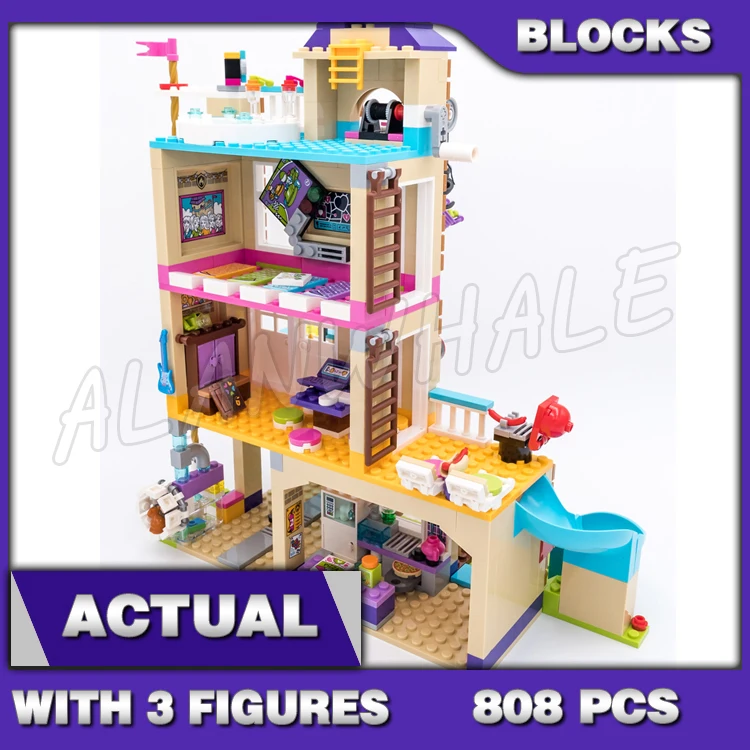 808pcs Friends Heartlake House Tree 4-story Converted Ultimate Base Fire Station 10859 Building Blocks toy Compatible With Model