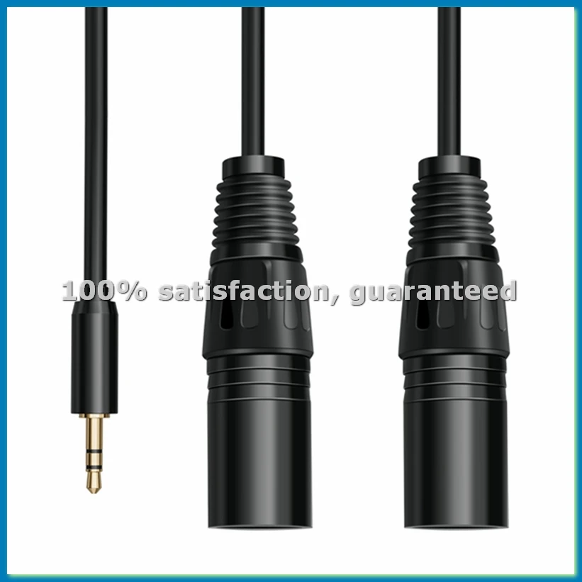 Multi-Function Audio Cable 3.5/6.35mm Male Jack to Double XLR Male Jack Cable XLR Extension Cable 6.35/3.5mm-ABVM