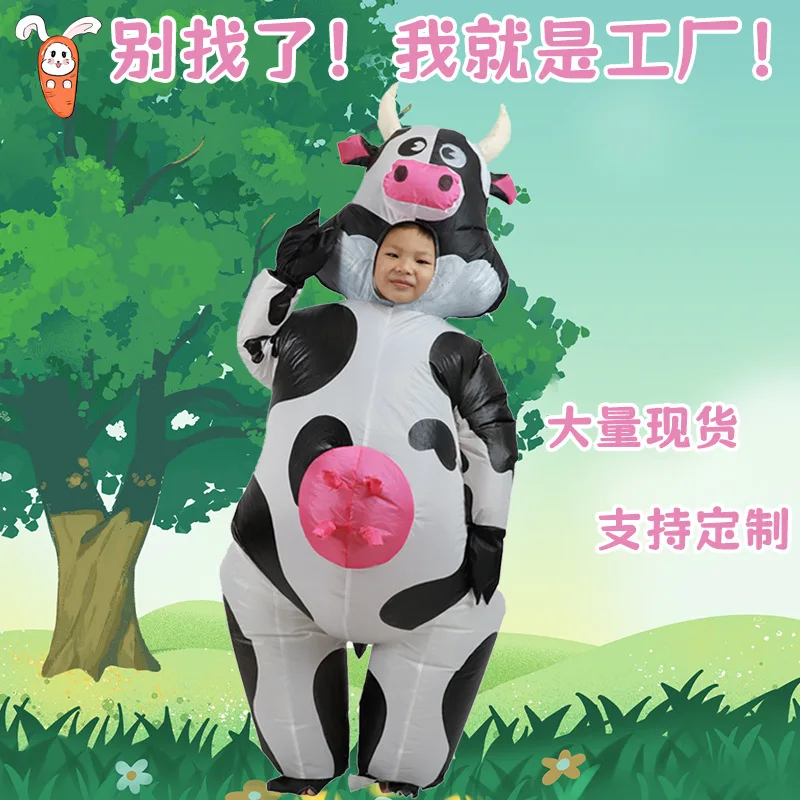

Cow Inflatable Costume Halloween Festival Fried Street Orgy Cute Cartoon Bobo Cow Inflatable Costume