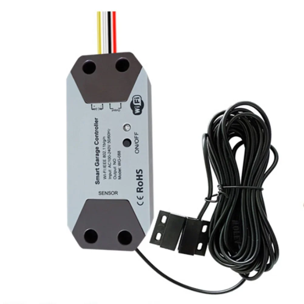 For TUYA-Based Smart Garage Door Opener For 12V 24V Applications Featuring Magnetic Sensor For Door Status Monitoring