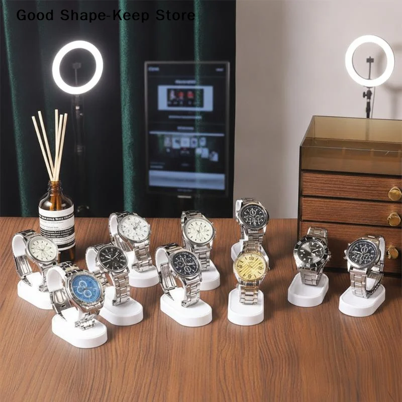 dailyWatch Display Rack White Plastic Lightweight Sturdy Holder for Counter Showcase Personal Watch CollectionDaily products view 3