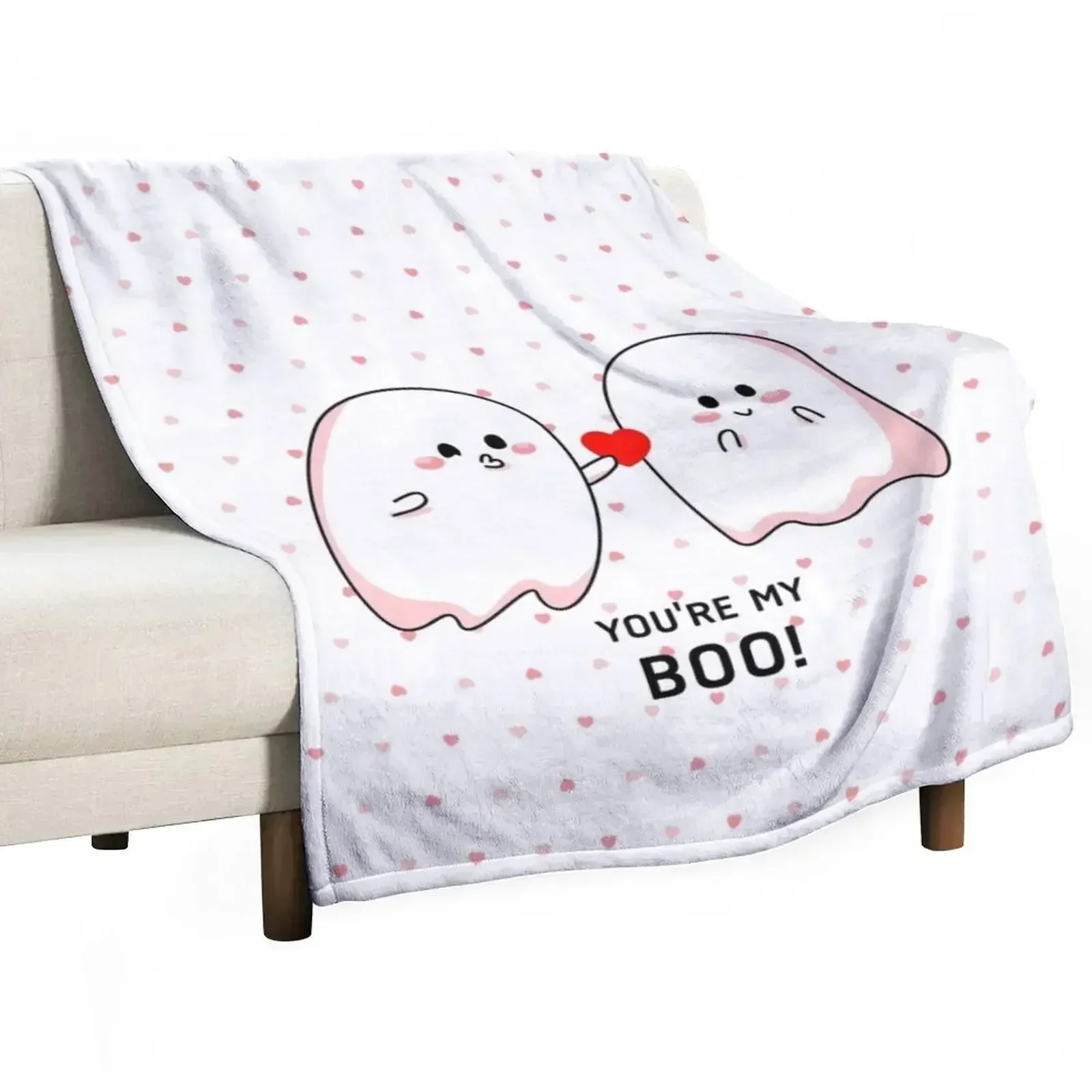 

You're My Boo Throw Blanket Plush Bed linens Vintage Quilt Blankets