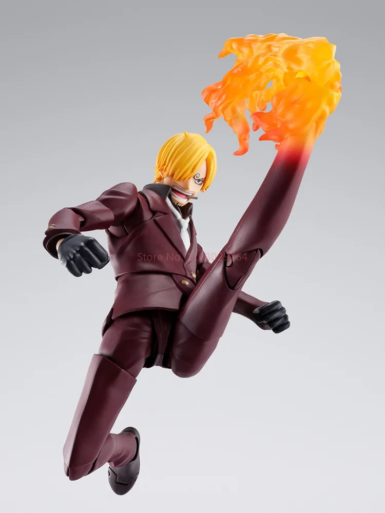 Bandai-figuras de acción originales de One Piece, Kit de Anime, Sanji The Raid On Onigashima Garage, Sh Figuarts Shf, One Piece, modelo de juguetes, regalo