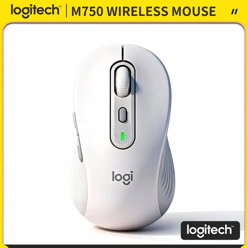 

Silent M750 Wireless Mouse - 4000 DPI, Custom Shortcuts, Rubber Grips, 20-Month Battery, Office Essential