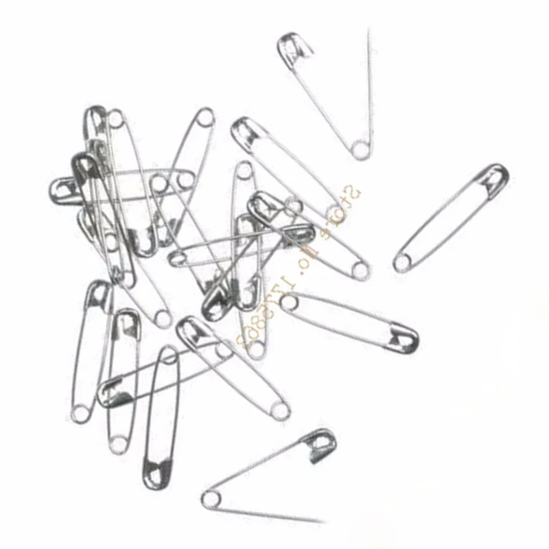 100Pcs Small Silver Metal Steel Safety Pins 3cm 30mm  AA7683