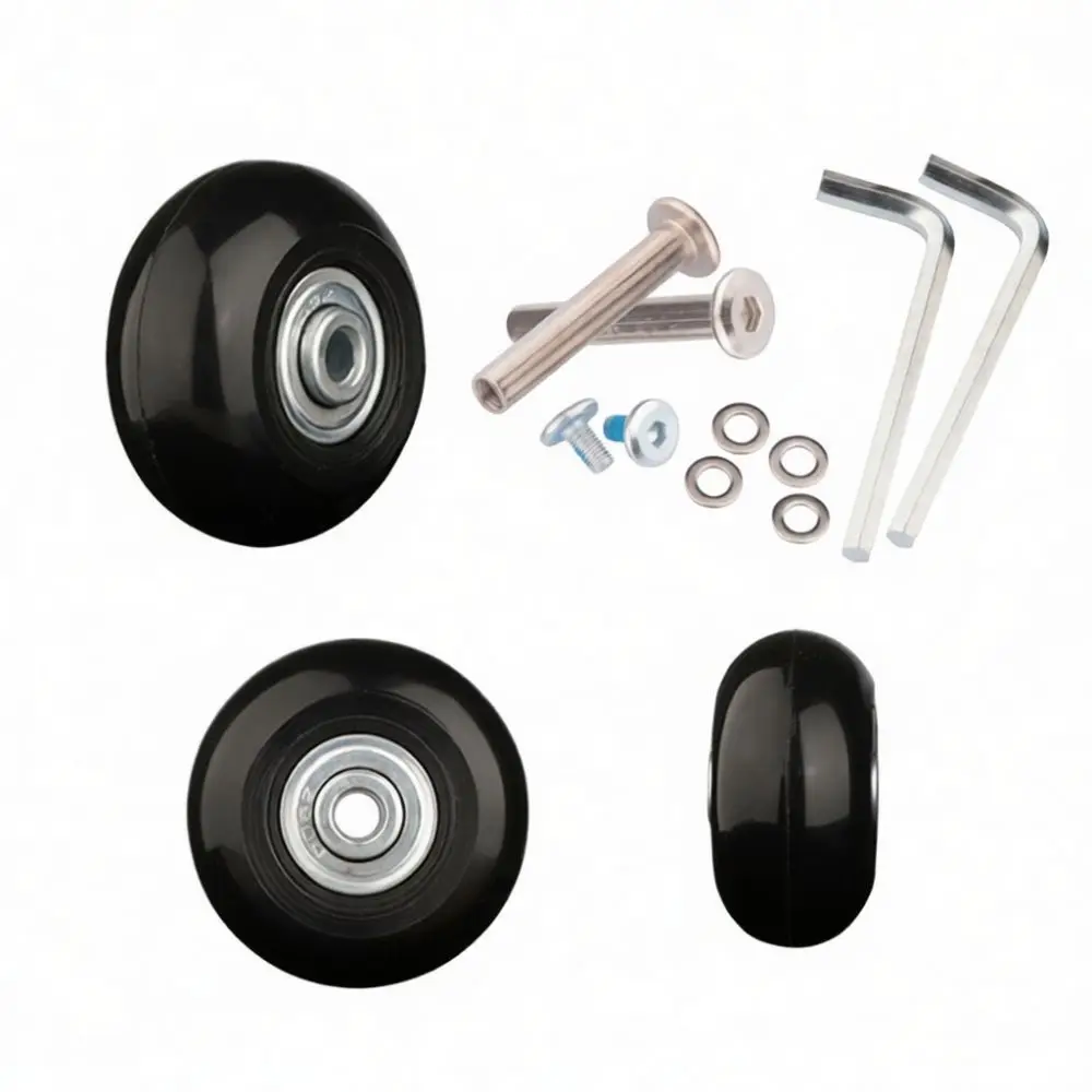 Wear Resistant Luggage Casters Replacement Wheels Rubber Suitcase Repair Accessories Silent Durable Rolling Parts For Bags