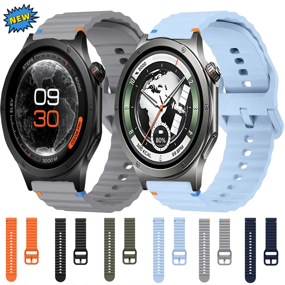 18mm 20mm 22mm Sports Silicone Strap for OPPO Watch S X2 X3 Mini Breathable Bracelet Oneplus Watch 3 43mm 4 3 2R Lite Wristband