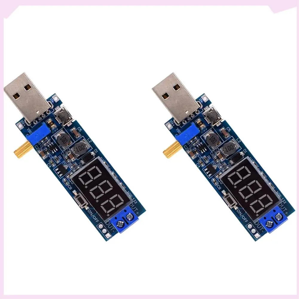 B24B 2X DC-DC da 5 V a 3,5 V / 12 V USB Step UP / Down Modulo di alimentazione Convertitore boost buck regolabile Uscita DC 1,2 V-24 V