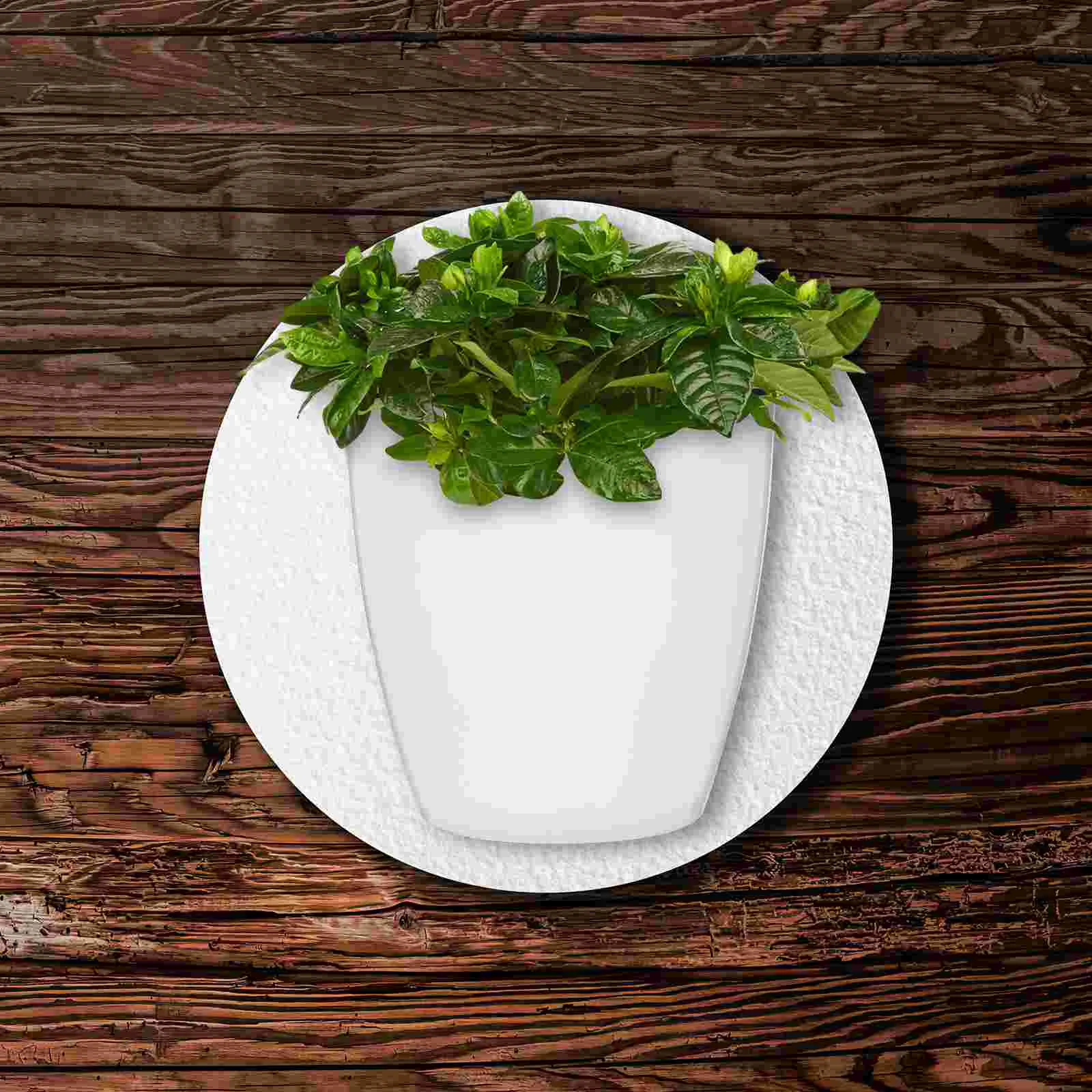 7 Pcs Flowerpot Round Faux Outdoor Plants Planters for Indoor Plastic Pots Self-absorbent Hanging Basket