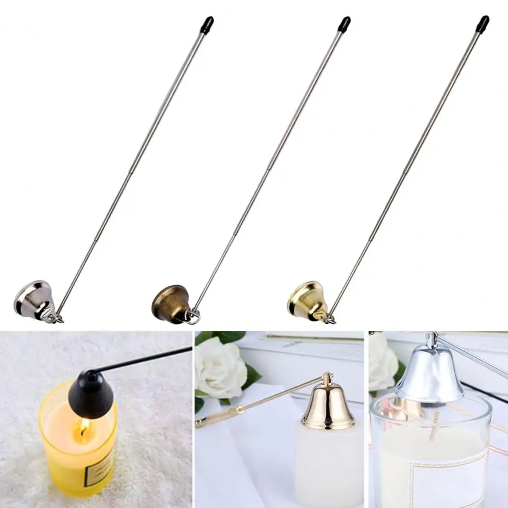

Home Decor Candle Tool Telescopic Handle Candle Extinguisher with Rotating Metal Snuffer Universal Flame Stopper for Tealight