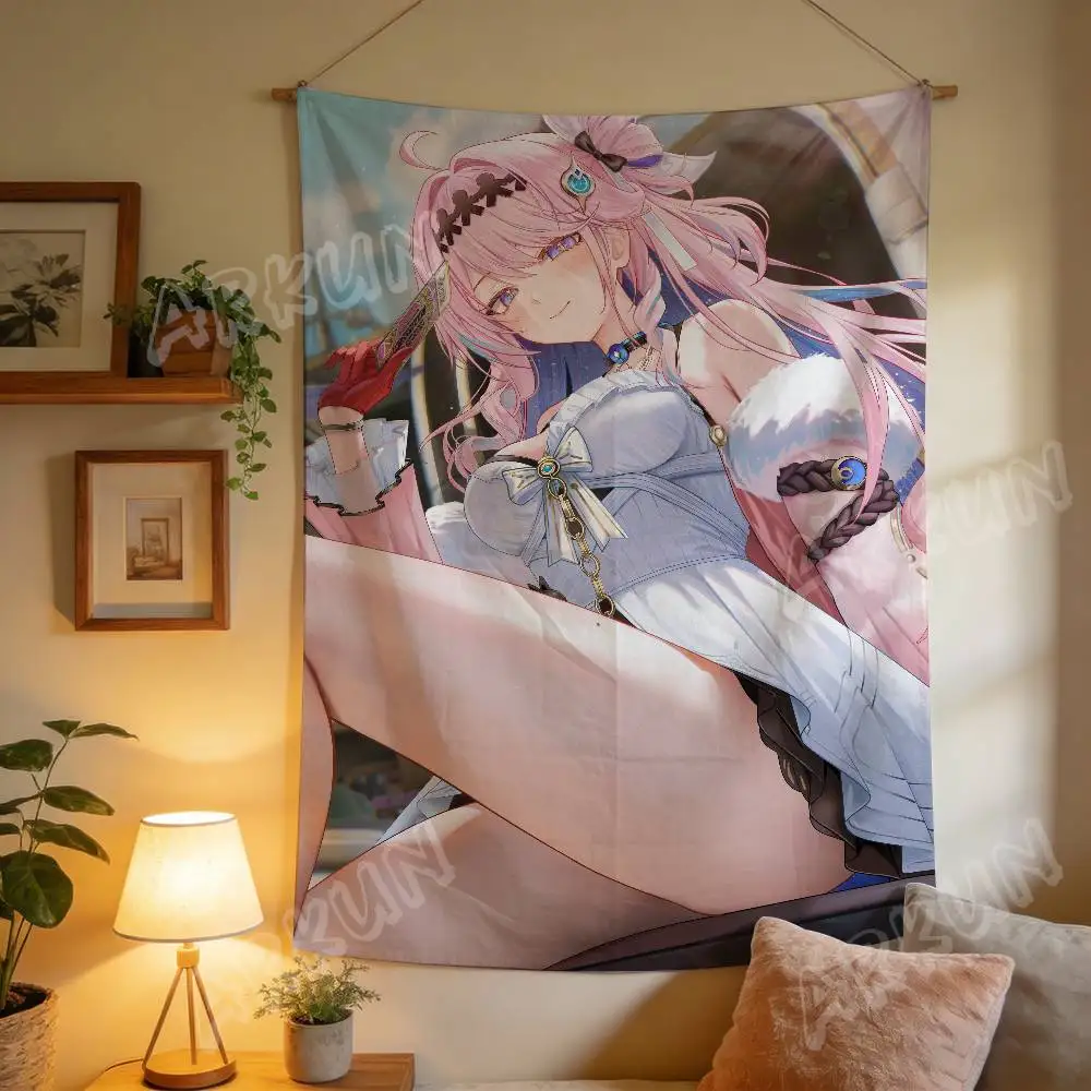 Cool Hot Wuthering Waes Gaming Cute Denia Tapestry Decoration Bedroom Dormitory Background Living Room Club Tapestry