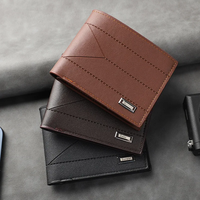 

Men's short wallet, high-end coin purse from Europe and America, multi-slot card case, cartera hombre, billetera tarjetero