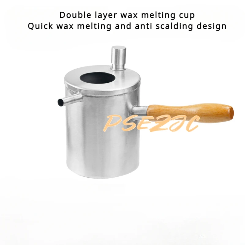 Portable Double-layer Stainless Steel Candle Pot Quick Wax Melting and Anti Scalding Honey Boiling and Beekeeping Tool