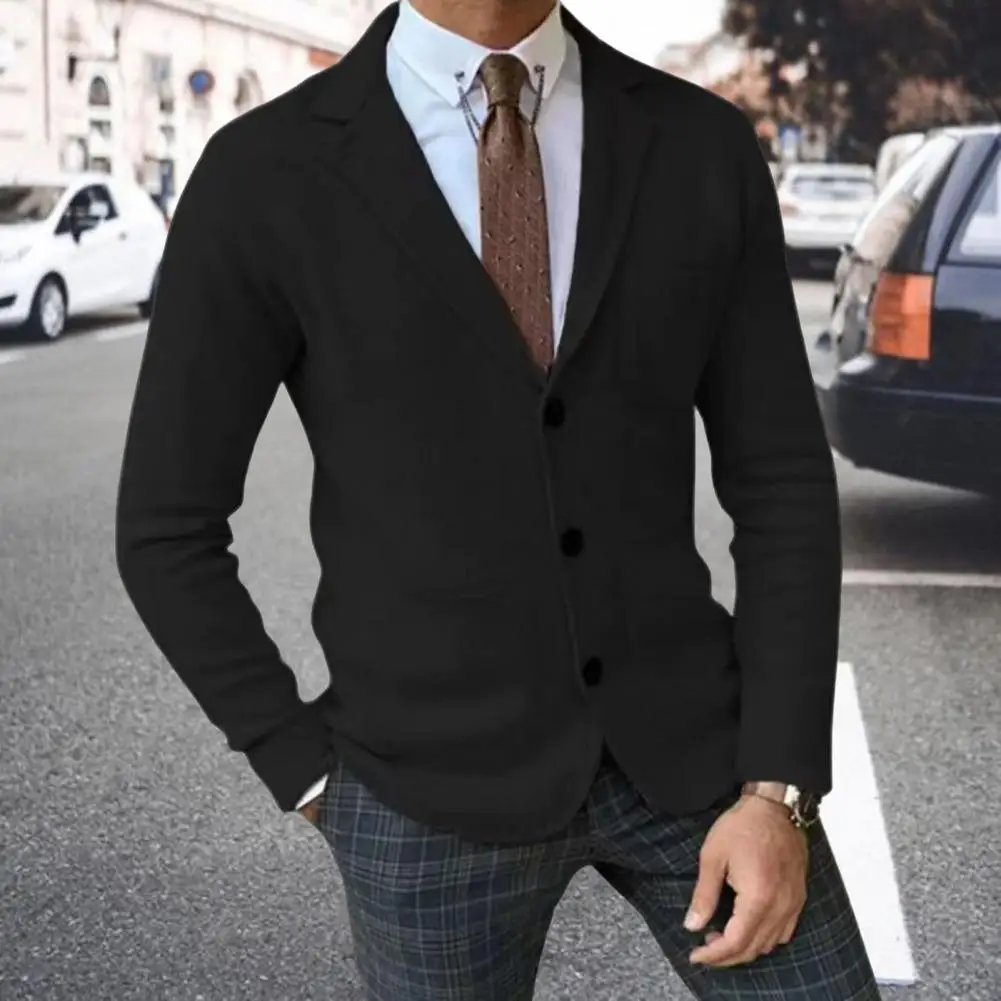 موضة الخريف/الشتاء بدلة سميكة للشباب النسخة الكورية سليم موضة ريترو سترة دافئة غير رسمية ملابس للرجال أبلى