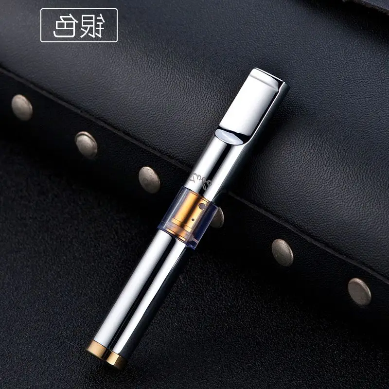 Zobo Double Microporous Filter Cigarette Holder Plating Alloy Washable Filter Puff Thick Thin Men Women Metal Smoking Mouthpiece