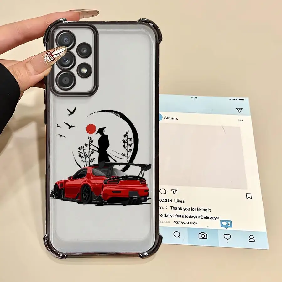 Крутой супер автомобильный мягкий чехол для телефона Samsung Galaxy A15 A16 A13 A24 A26 A25 A52 A55 A21s A33 A35 A36