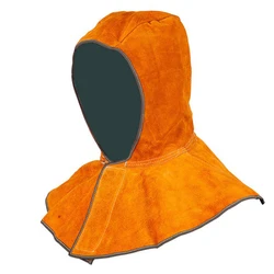 Cowhide Welding Cap Head Wearing Shawl Welding Cap Protective Mask Leather Welding Hood Helmet Mask For Welder Electric Welding