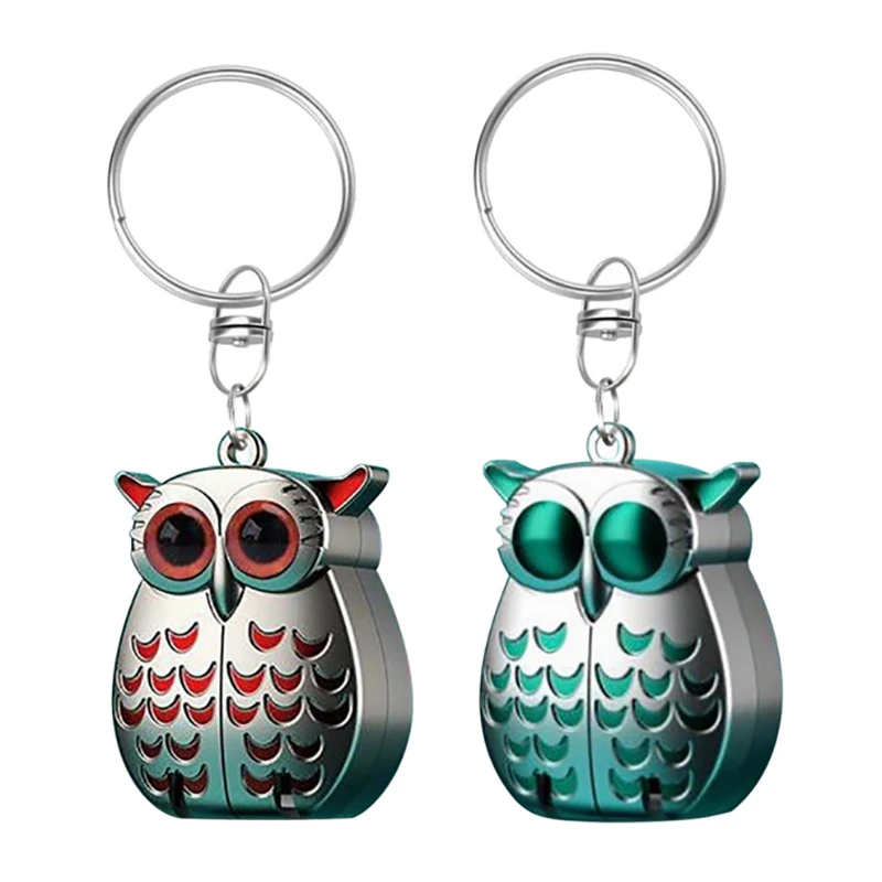 البومة مسمار شكل طوي المقص المنزلية مفتاح سلسلة صغيرة قابلة للطي مسمار المقص مجموعة واحدة مع حقيبة سلسلة مفاتيح معلقة الديكور #4