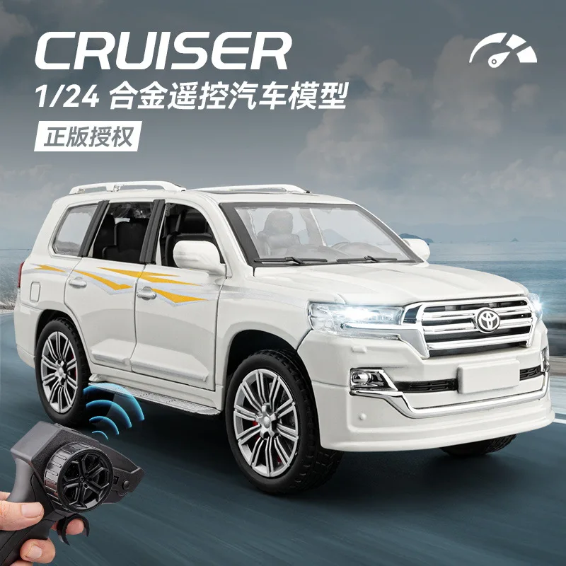 

1:24 Simulation Land Cruiser Remote Control Alloy Car Model Ornament Toy Gift Diecast Alloy Car Model Collectible