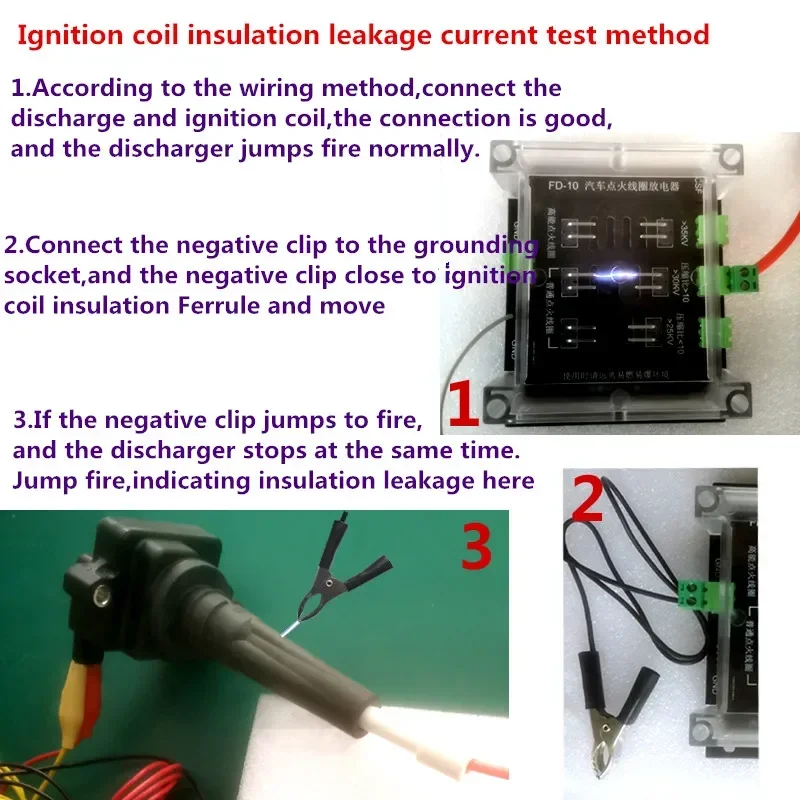 Free Shipping!Automobile Ignition Coil Flashover Performance Detector Discharger Leakage Detection Flashover High Voltage Tester