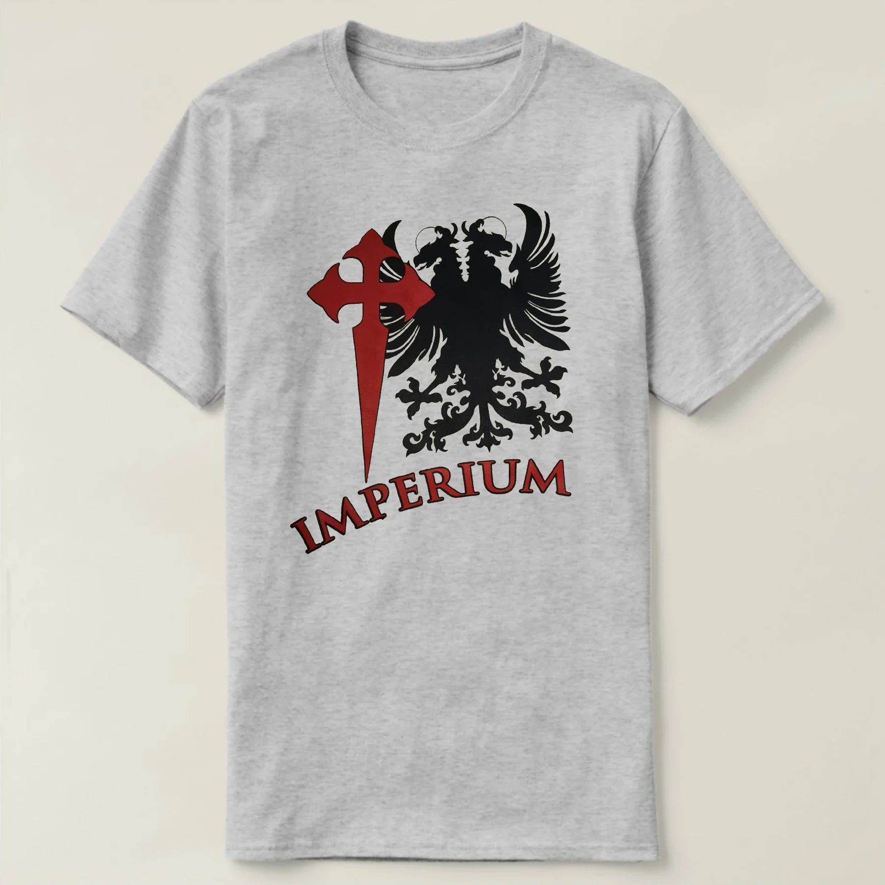 

Испанская футболка Империя. Высококачественный хлопок, свободный, больших размеров, дышащий топ, повседневная футболка S-3XL