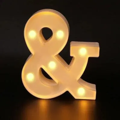 Nummerletterlamp Lichtgevend Alfabet Led-Verlichting Versiering Nachtlampje Voor Thuis Bruiloft Verjaardag Kerstfeest Decoratie