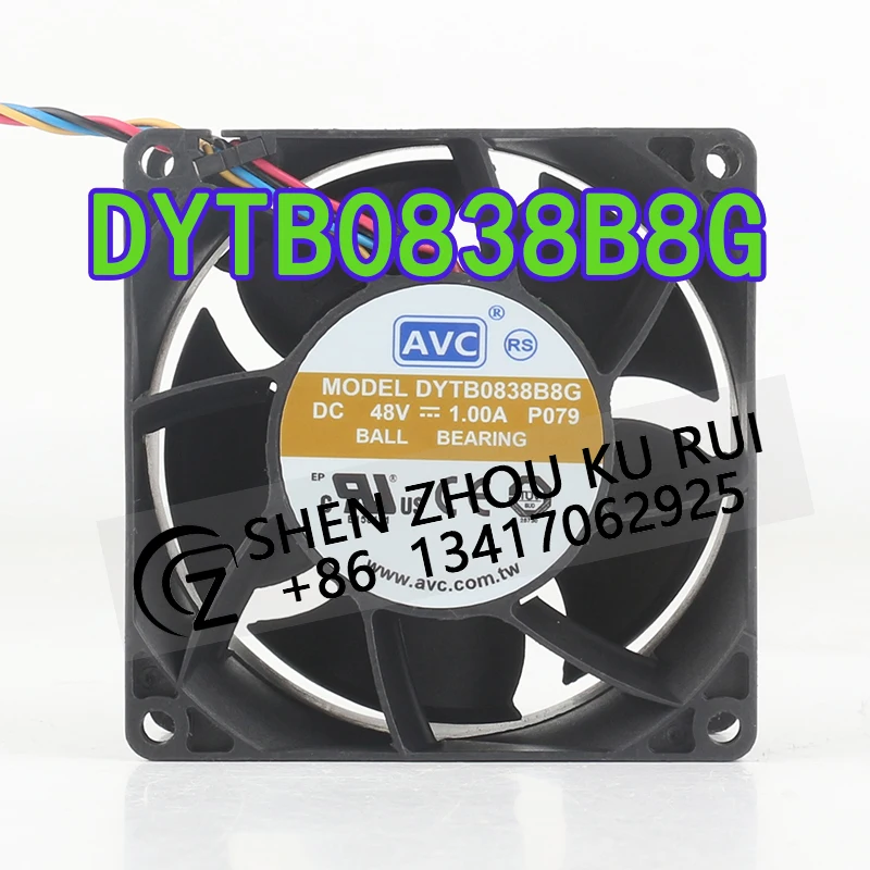

Вентилятор охлаждения AVC 48В 1.00А AC EC 8038 с двойным шарикоподшипником 80X80X38ММ 8СМ PWM, высокоскоростной, для инверторов, DYTB0838B8G
