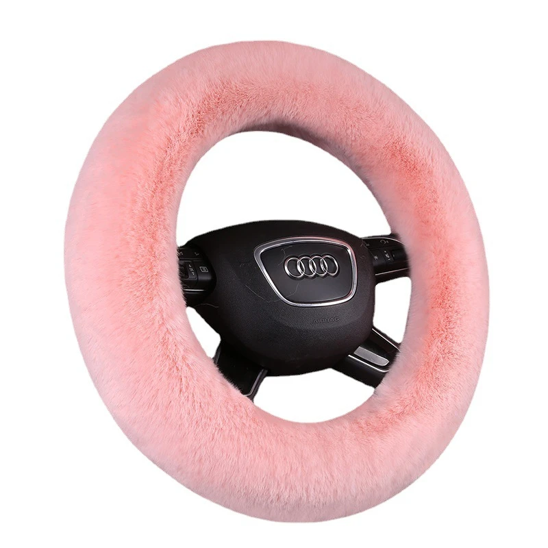 

New car steering wheel cover winter plush handle cover anti-skid protective cover